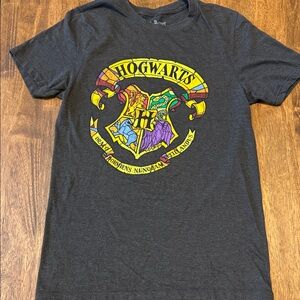 Harry Potter Hogwarts Crest Charcoal Tee